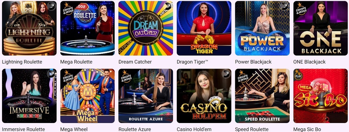 boo casino live casino games