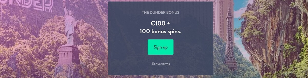 dunder casino bonus