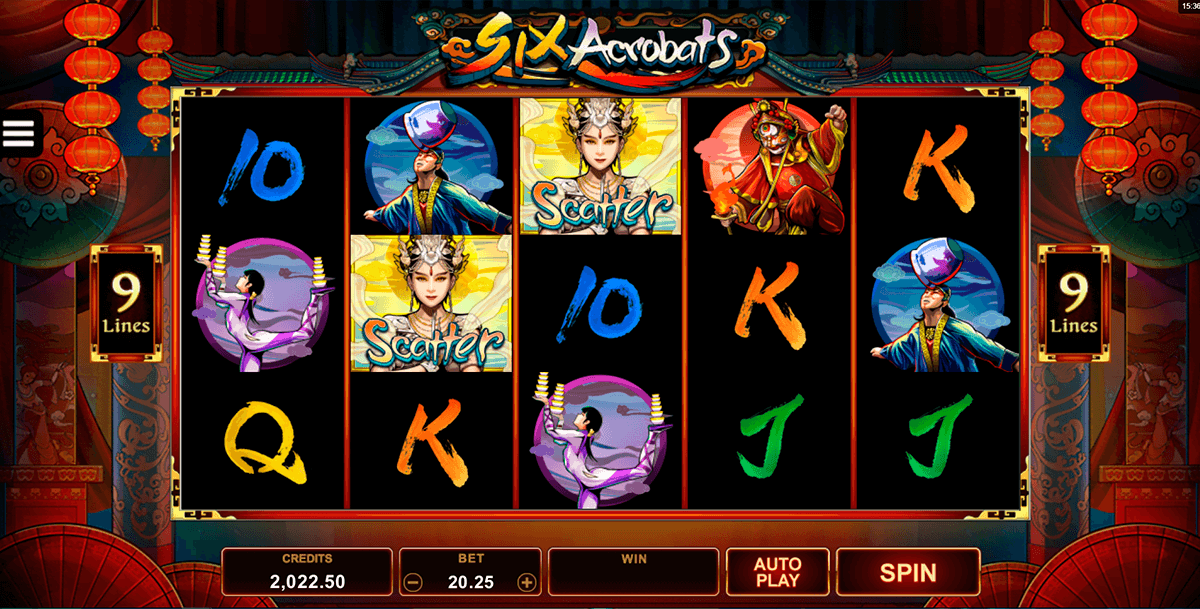 six acrobats microgaming